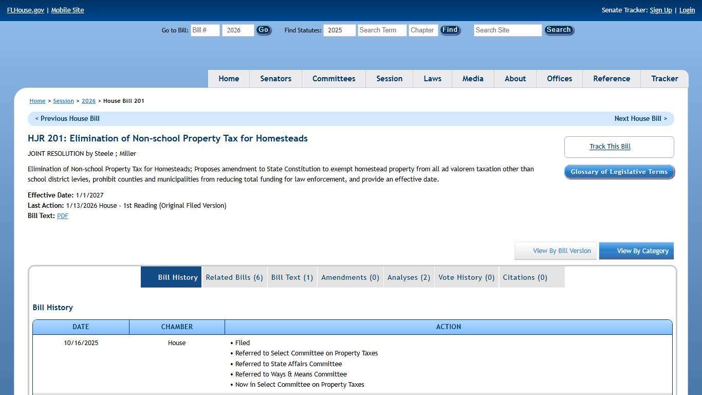 House Bill 201 (2026) - The Florida Senate